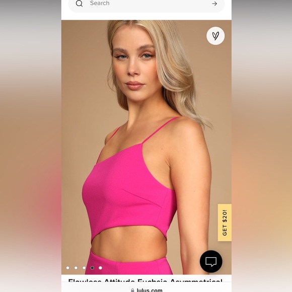 Lulu’s Flawless Attitude Fuchsia Asymmetrical Cutout Midi Dress - Picture 4 of 8